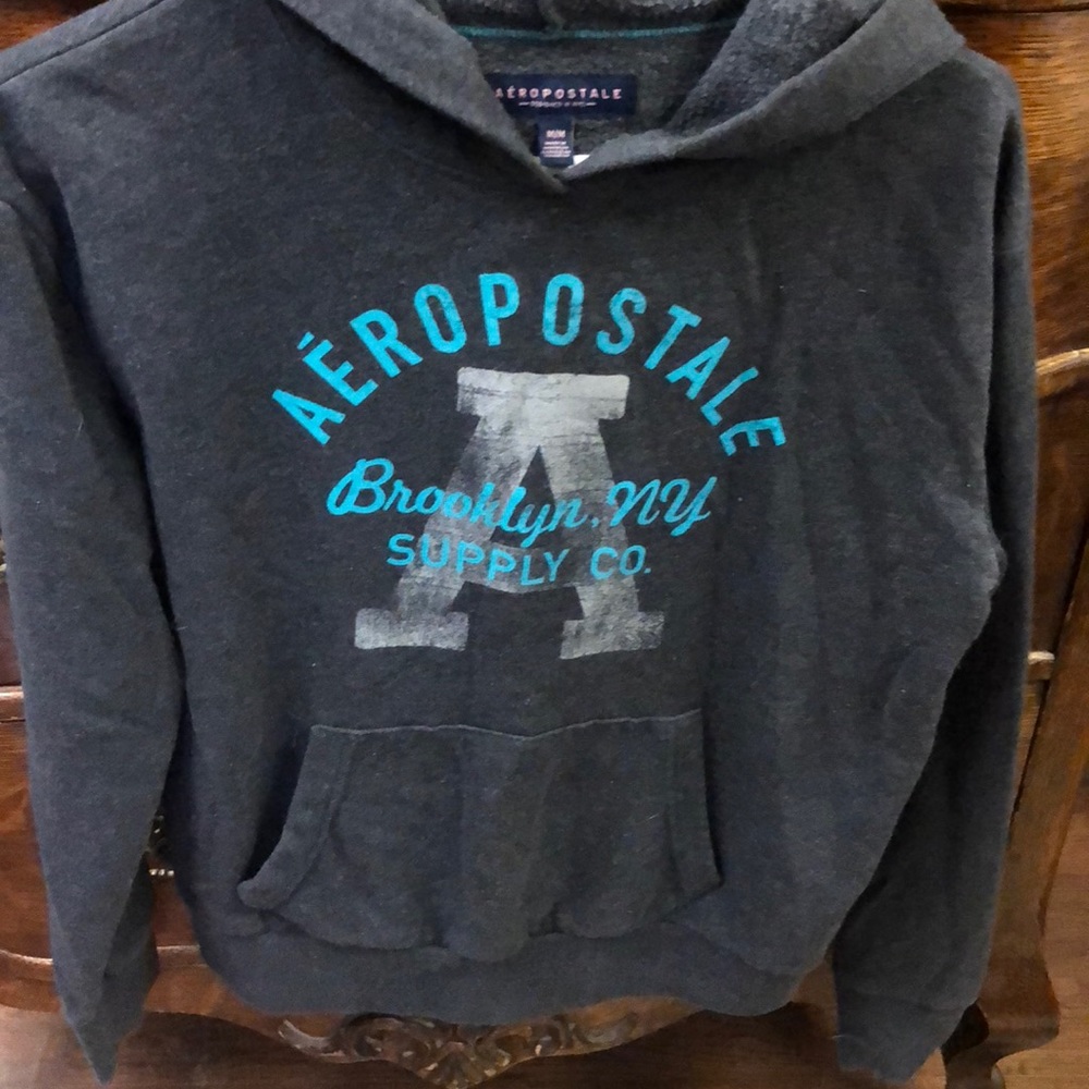 Aeropostale Grey Hooded Sweatshirt